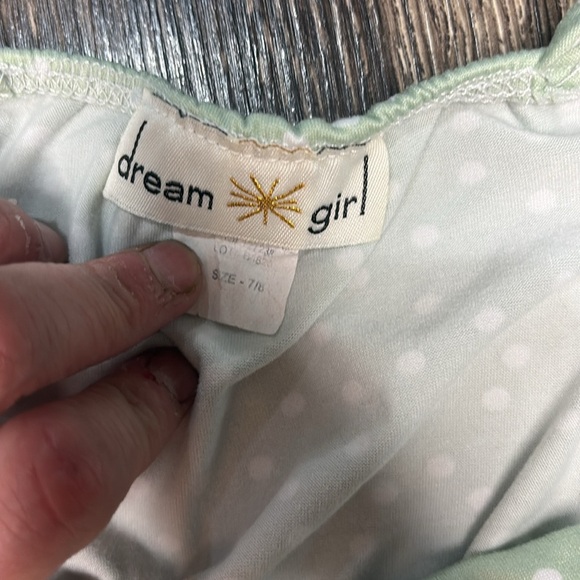 Dream Girl dress light green and with white polkadot size 7/8 - Picture 4 of 4